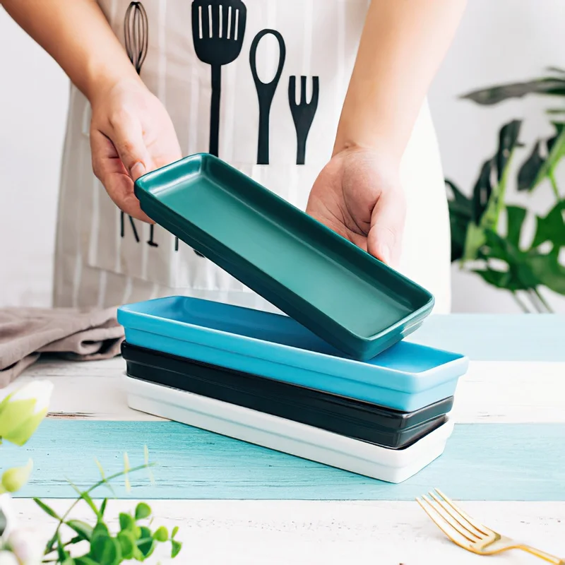 Marble Serving Board - Seramik Tepsi Dikdörtgen Batı Gıda atıştırma