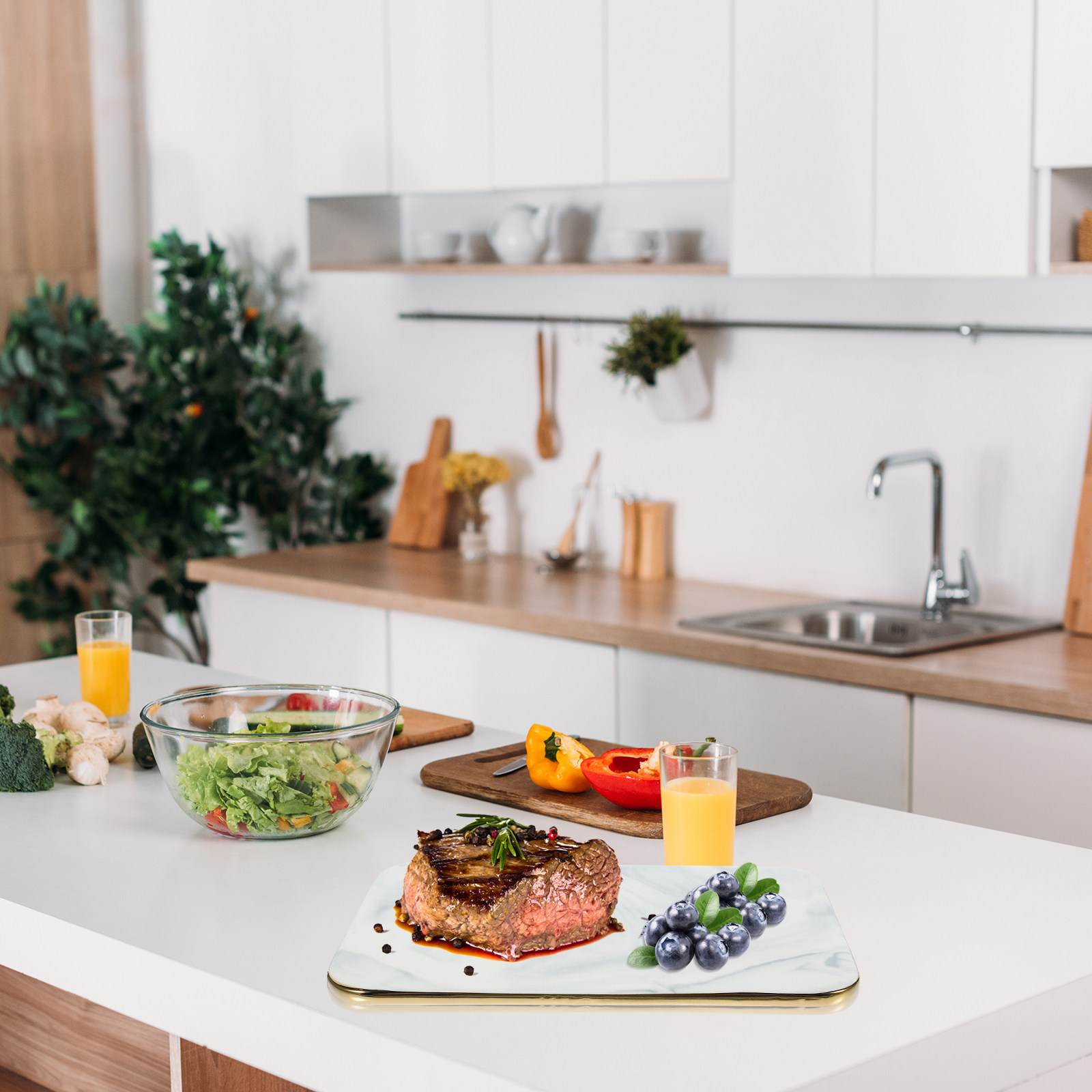 Mermer Kesme Tahtası Ev Mutfak - Marble Serving Board incelemesi ve fiyatı